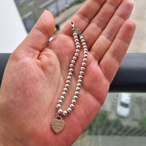 Tiffany & Co 925 Rubedo Mini Heart Bracelet - Picture 4 of 9